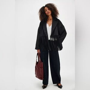 BNWT Free People Understated Leather Shy Cropped Jacket